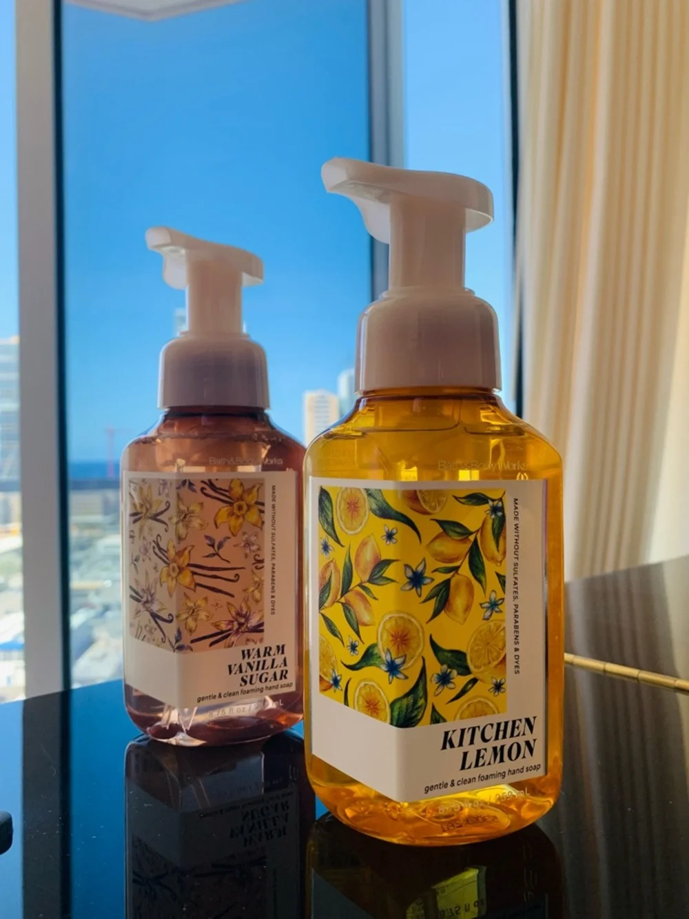 Bath & Body Works Foaming Hand Soap Set 2 Warm Vanilla Sugar Kitchen Lemon New